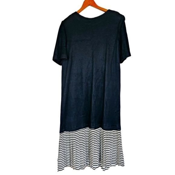 Vintage Classiques Jackie Taub '80s ILGWU Short Sleeve Knit Ruffle Hem Dress 18 - Picture 1 of 10